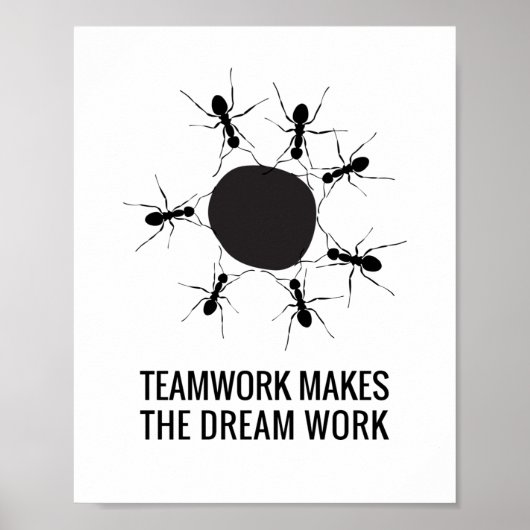 Teamwork maakt het droomwerk poster (Voorkant)