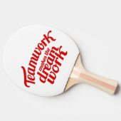 Teamwork maakt het droomwerk rode grafische vleerm tafeltennisbatje (Zijkant)