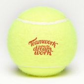 Teamwork maakt het droomwerk tennisballen (Achterkant)
