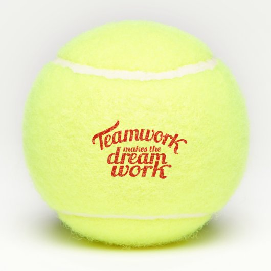 Teamwork maakt het droomwerk tennisballen (Achterkant)