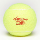 Teamwork maakt het droomwerk tennisballen (Voorkant)