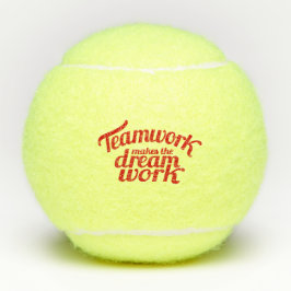Teamwork maakt het droomwerk tennisballen
