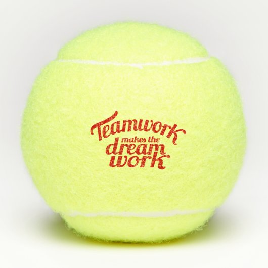 Teamwork maakt het droomwerk tennisballen (Voorkant)