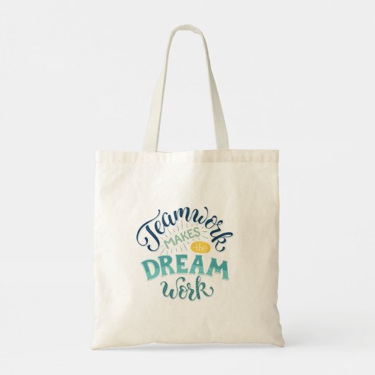 Teamwork maakt het droomwerk tote bag (Achterkant)