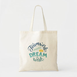 Teamwork maakt het droomwerk tote bag