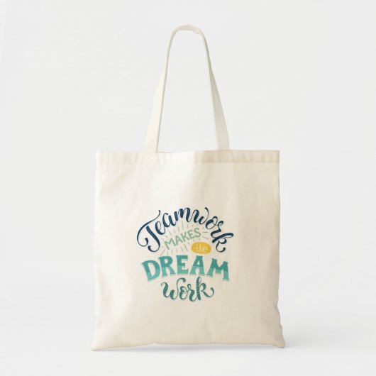 Teamwork maakt het droomwerk tote bag (Voorkant)