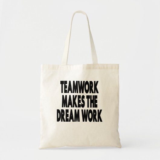 Teamwork maakt het droomwerk tote bag (Voorkant)