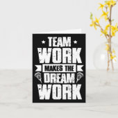 Teamwork maakt het droomwerk van Lacrosse Team Lax Kaart (Gele Bloem)