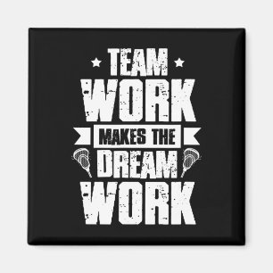 Teamwork maakt het droomwerk van Lacrosse Team Lax Magneet