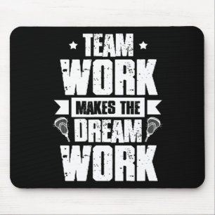 Teamwork maakt het droomwerk van Lacrosse Team Lax Muismat