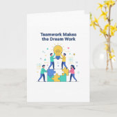 Teamwork Makes the Dream Work Greeting Cards Kaart (Gele Bloem)