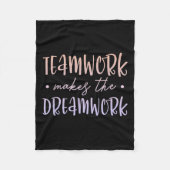 Teamwork Makes The Dreamwork Employee Team Motivat Fleece Deken (Voorkant)