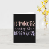 Teamwork Makes The Dreamwork Employee Team Motivat Kaart (Gele Bloem)