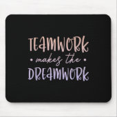Teamwork Makes The Dreamwork Employee Team Motivat Muismat (Voorkant)