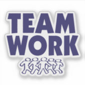 Teamwork met grafische onderscheiding of erkenning sticker (Voorkant)