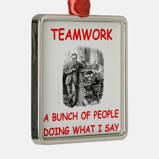 teamwork metalen ornament (Rechts)