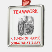 teamwork metalen ornament (Links)