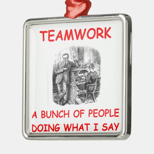 teamwork metalen ornament (Links)