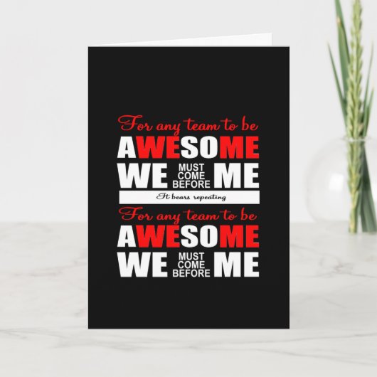 teamwork motivatie citaat kaart (Voorkant)