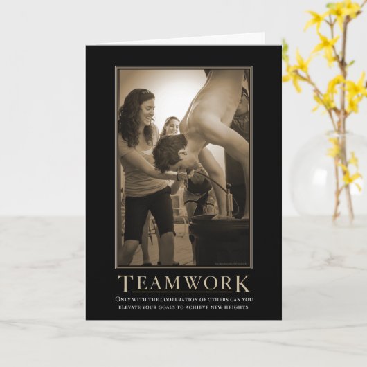 Teamwork Motivatie Kaart (Gele Bloem)