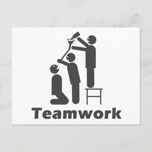 Teamwork - Motivatie koopwaar Briefkaart (Voorkant)