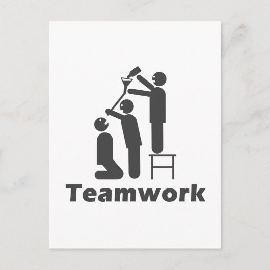 Teamwork - Motivatie koopwaar Briefkaart (Voorkant)