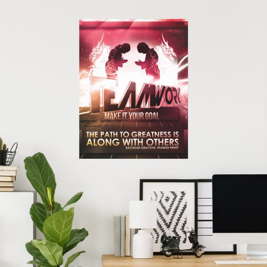 TEAMWORK - MOTIVATIE POSTER (Thuiskantoor)