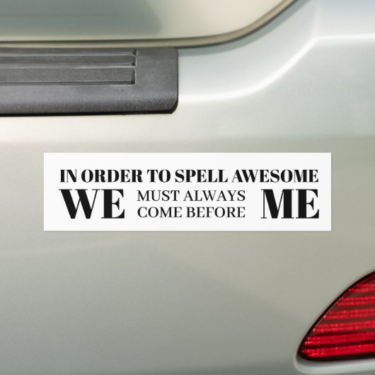 Teamwork motivatiequote bumpersticker (Op auto)