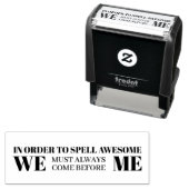 Teamwork motivational quote zelfinktende stempel (In situ)