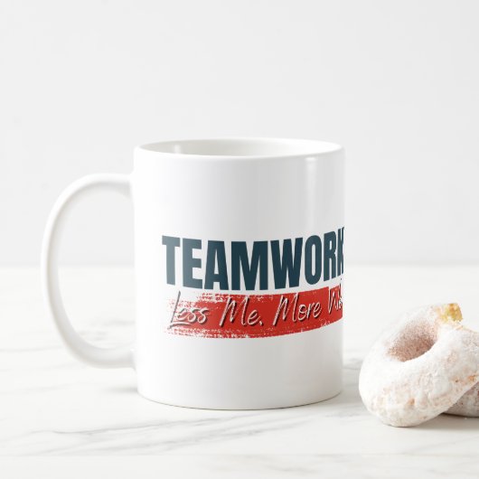 Teamwork Motiverend Personeel Zakelijk Cadeau Koffiemok (Met donut)