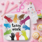 teamwork papieren bordje (Feest)