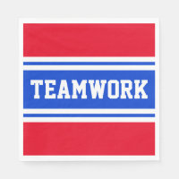 TEAMWORK Patriottische Helder Rood Wit Blauw Strep