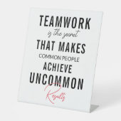Teamwork Positief citaat voetstuk Reclamebord Met Voetstuk (Voorkant)