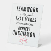 Teamwork Positief citaat voetstuk Reclamebord Met Voetstuk (Voorkant)