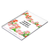 Teamwork Rode Bloemen Notitieboek (Linkerzijde)