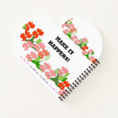 Teamwork Rode Bloemen Notitieboek (Achterkant)