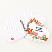 Teamwork Rode Bloemen Notitieboek (Binnen)