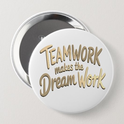 Teamwork Ronde Button 4,0 Cm (Voorkant /achterkant)