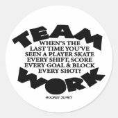 TEAMWORK RONDE STICKER (Voorkant)
