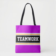 TEAMWORK Sportieve Roze Zwart Wit Racing Stripes
