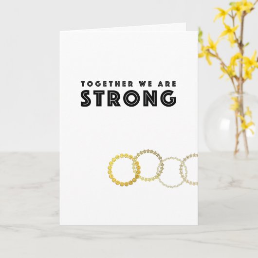 Teamwork Sterkte Dank u kaart  (Gele Bloem)