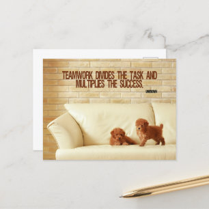 "Teamwork Succes" Inspirerend offerte Briefkaart