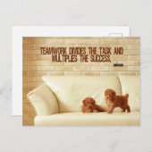 "Teamwork Succes" Inspirerend offerte Briefkaart (Voorkant / Achterkant)