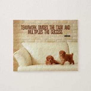 "Teamwork Succes" Inspirerend offerte Legpuzzel