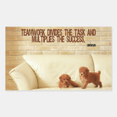 "Teamwork Succes" Inspirerend offerte Rechthoekige Sticker (Voorkant)