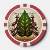 "Teamwork triomfeert" Poker Chips (Voorkant)