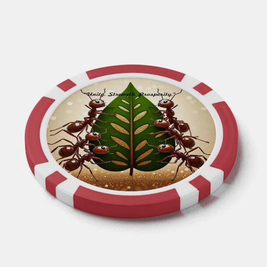 "Teamwork triomfeert" Poker Chips (Enkel)