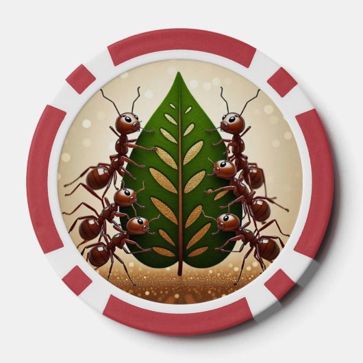 "Teamwork triomfeert" Poker Chips (Achterkant)