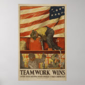Teamwork Wins Poster (Voorkant)
