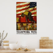 Teamwork Wins Poster (Keuken)